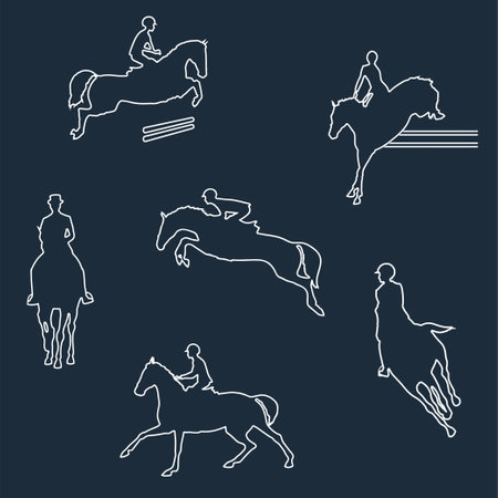 Creative equestrian logo vector conceptのイラスト素材
