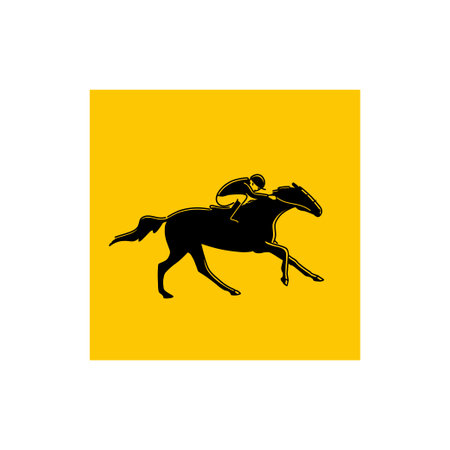 Simple horse racing logo conceptのイラスト素材