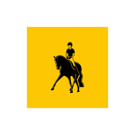 Simple equestrian sport logo conceptのイラスト素材