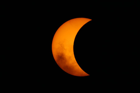 II contact eclips of the Sun--Russia--Obe--2008.08.01 from MAC 1500/10+2x extenderの写真素材