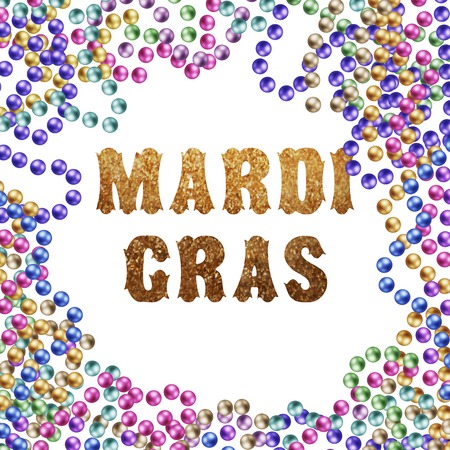 Mardi Gras beads. vector illustrationのイラスト素材
