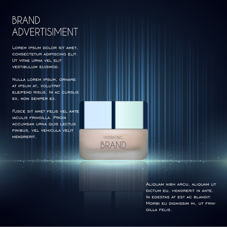 Cosmetic ads template, essence bottle.のイラスト素材