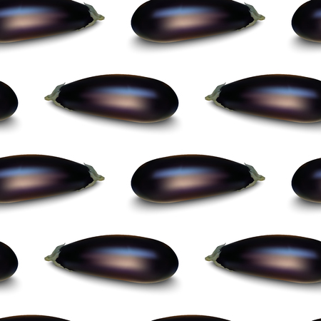 Eggplant Isolated with clipping path on a white backgroundのイラスト素材