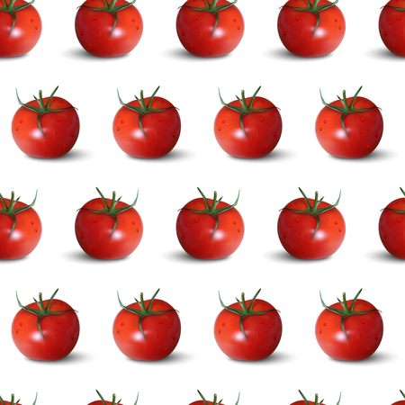 Seamless pattern of tomatoes. Vector illustration.のイラスト素材