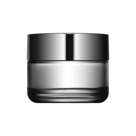 Realistic Cosmetic bottle can sprayer container. Dispenser for cream, soups, and other cosmetics With lid and without. Template For Mock up Your Design. vector illustration.のイラスト素材