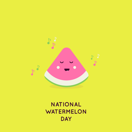 Sliced of watermelon isolated on white background.のイラスト素材