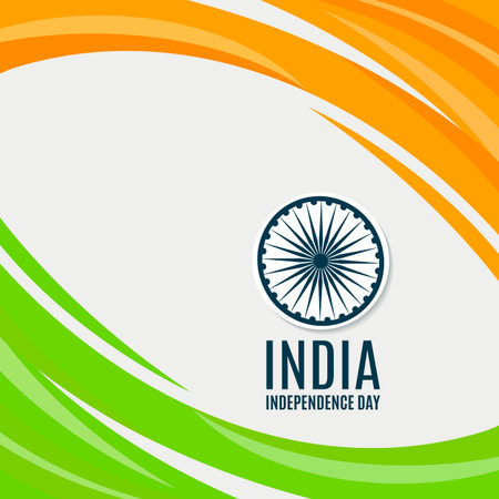 Indian Independence Day concept background with Ashoka wheel. Vectorのイラスト素材