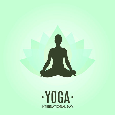 Yoga Colorful Fitness Concept. Vector illustrationのイラスト素材