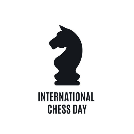20th of July - international day of chess concept. beginning of a chess game on the old Boardのイラスト素材