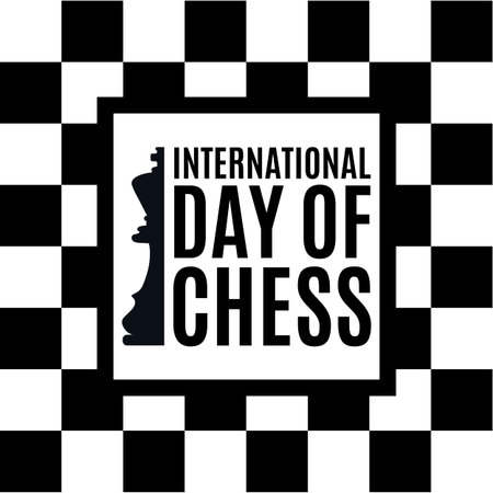 20th of July - international day of chess concept. beginning of a chess game on the old Boardの写真素材