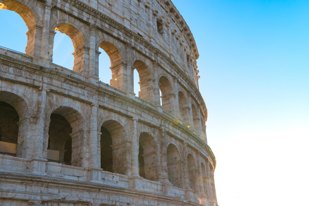 The colosseum the world famous landmark in Rome Italy.の写真素材