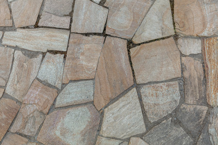 Stone wall texture. Stone wall background for interior exterior decoration and industrial construction concept design.の写真素材
