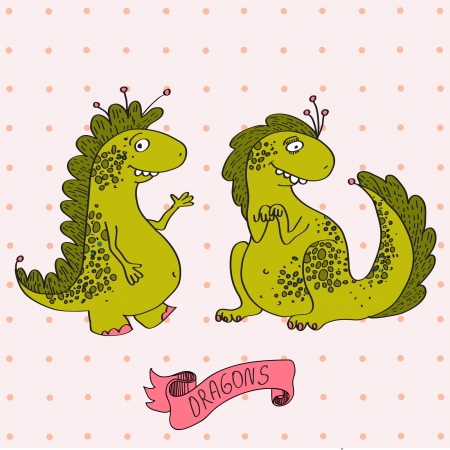 Dragon vector cartoonのイラスト素材