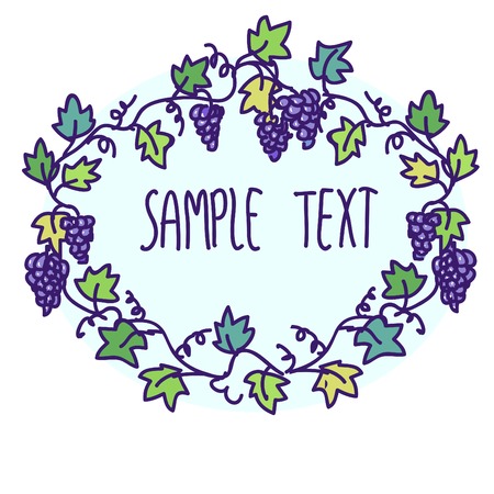 doodle label, hand drawn design elmentのイラスト素材