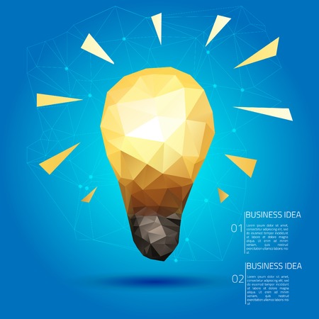 idea bulb on blue backgroundのイラスト素材