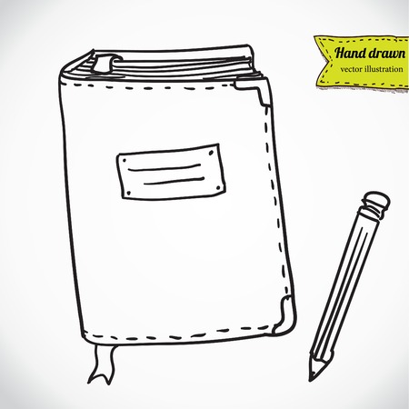 Vector illustration of books isolated on the white backgroundのイラスト素材