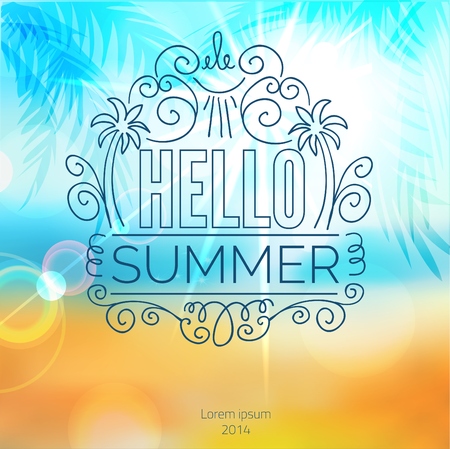 Abstract Blur of Sea Shore Shot in Manual Mode with Bokehのイラスト素材