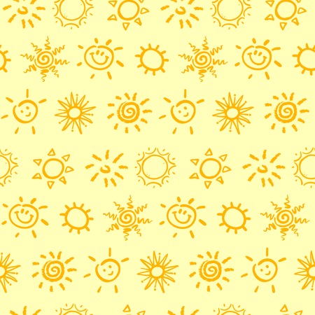 Seamless pattern with sun. Vector illustration.のイラスト素材