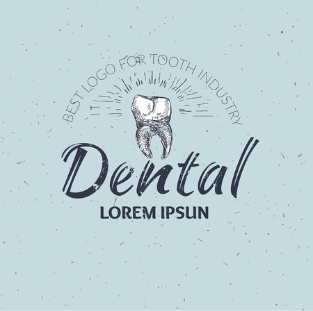 Dental labels and icons set. Vectorのイラスト素材