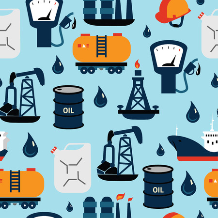 Oil and petroleum icon set vector illustration hand drawnのイラスト素材