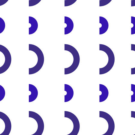 Seamless pattern with big and small purple semicirclesのイラスト素材