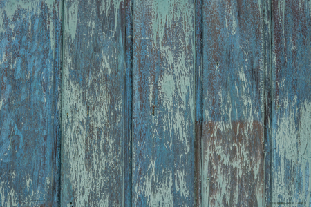 wooden background of old blue boardsの写真素材