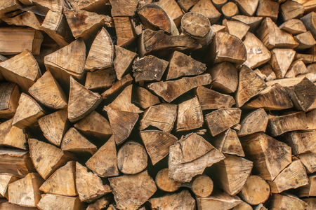 clouse up of cut fire woodsの写真素材