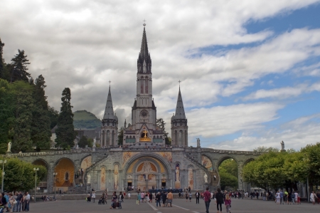 LOURDES  July 15  The Basilica of our Lady of the Rosary on July 15, 2012 in Lourdes  France   The Basilica of our Lady of the Rosary is a Roman Catholic church in the Sanctuary of Our Lady of Lourdesのeditorial素材