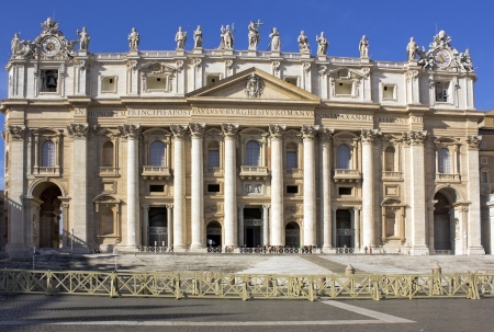 facade of the Basilica of St  Peter, Vatican, Rome, Italyのeditorial素材
