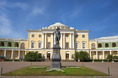Monument to Paul I on the square at the Pavlovsk Palace ( architect, Charles Cameron ) in Pavlovsk, Saint Petersburg, Russiaのeditorial素材