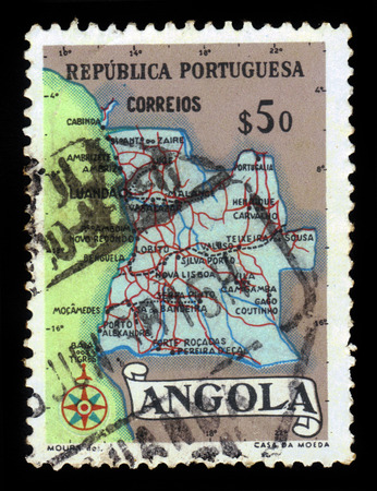 Map of Angolaのeditorial素材