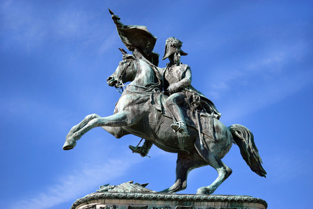 equestrian monument of Archduke Charles, Vienna, Austriaのeditorial素材