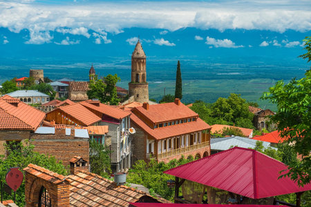 picturesque view of the small town Signagi, Kakheti region, Georgia