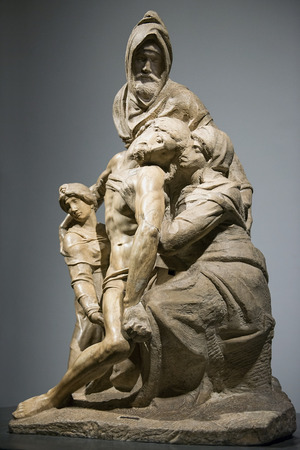 FLORENCE, Italy - February 15, 2017: Pieta di Michelangelo or Michelangelo's Pieta in New Museo dell'Opera del Duomo on February 15, 2017 Florence, Italyのeditorial素材