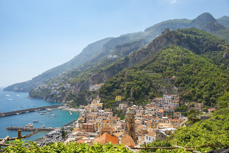 picturesque landscape Amalfi, Gulf of Salerno, Italy. Amalfi is included in the UNESCO World Heritage Sitesの写真素材