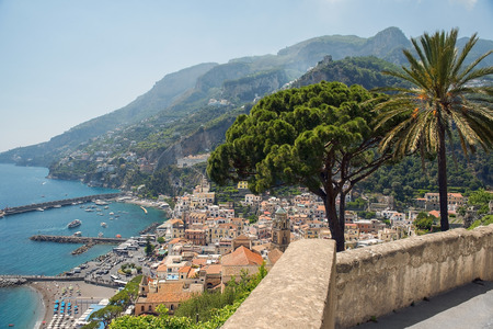picturesque landscape Amalfi, Gulf of Salerno, Italy. Amalfi is included in the UNESCO World Heritage Sitesの写真素材