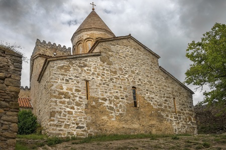 church of the Mother of God in Ananuri fortress, castle complex on the Aragvi River in Georgiaのeditorial素材