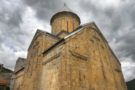 church of the Mother of God in Ananuri fortress, castle complex on the Aragvi River in Georgiaのeditorial素材