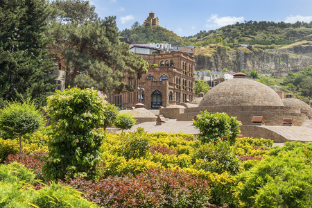 Tbilisi, Georgia - Juny 6, 2017: Old Tiflis Boutique Hotel in old city of Tbilisi, capital of Georgia on Juny 6, 2017 in hotel â 15 standard and 2 lux roomsのeditorial素材