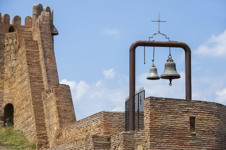 bells on the territory of the ancient fortress Narikala, old Tbilisi, Georgiaの写真素材