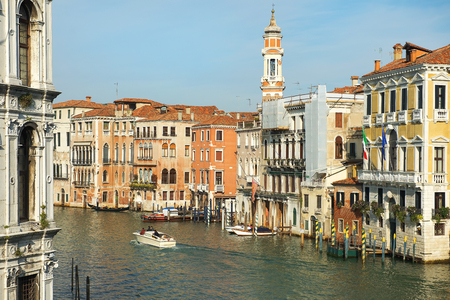 Grand Canal - the main traffic artery of Venice, Italyのeditorial素材