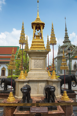 Wat Phra Kaew, Temple of the Emerald Buddha, Bangkok, Thailandのeditorial素材