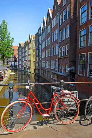 picturesque cityscapes in the red-light district of Amsterdam. Amsterdam is the capital and most populous city of the Netherlandsの写真素材