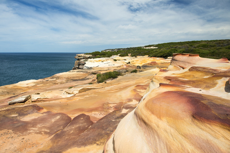 Bundeena - amazing sandstone formations in Royal National Park, New South Wales, Australiaの写真素材