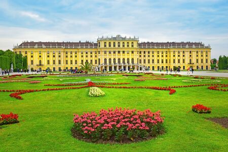 Vienna, Austria - 27 may 2019 : Schonbrunn Palace or Schloss Schoenbrunn is an imperial summer residence in Vienna, Austria. Schonbrunn Palace is a major tourist attraction in Vienna, Austriaのeditorial素材