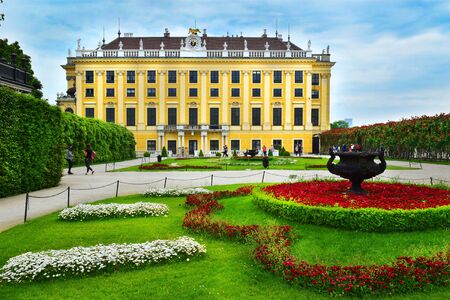 Vienna, Austria - 27 may 2019 : Schonbrunn Palace or Schloss Schoenbrunn is an imperial summer residence in Vienna, Austria. Schonbrunn Palace is a major tourist attraction in Vienna, Austriaのeditorial素材