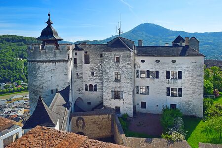 Salzburg, Austria - May 24, 2019 : buildings inside the Hohensalzburg fortress, Salzburg, Austriaのeditorial素材