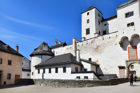 Salzburg, Austria - May 24, 2019 : buildings inside the Hohensalzburg fortress, Salzburg, Austriaのeditorial素材