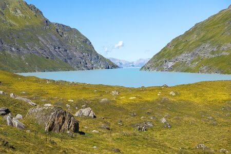 landscape in the Swiss Alpsの写真素材