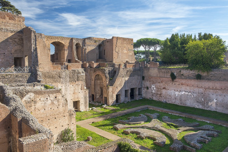 ancient ruins of the times of the Roman Empire, Rome, Italyのeditorial素材